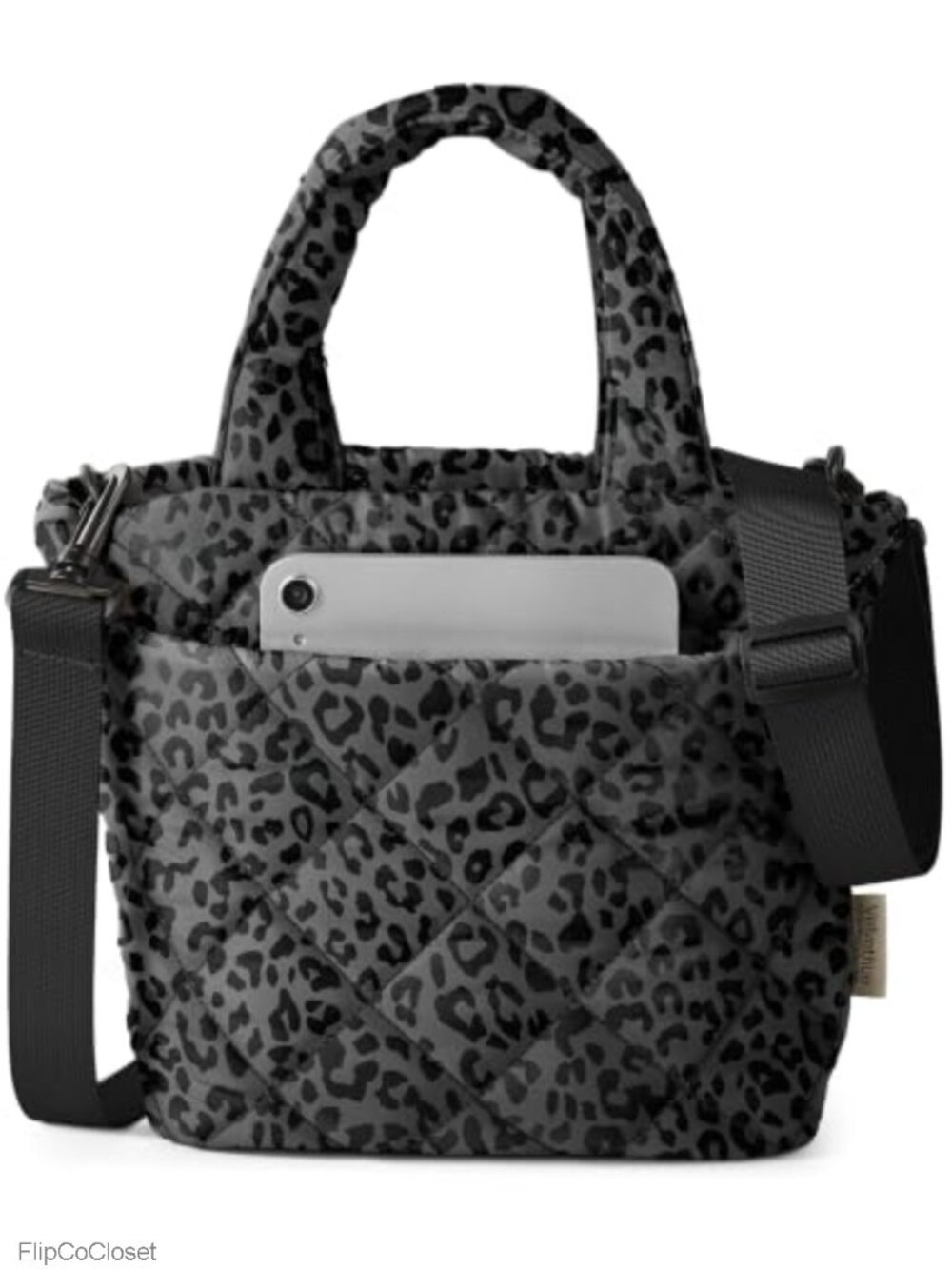 Quilted Puffer Crossbody Tote Bag with Zipper, 3 Ways to Carry